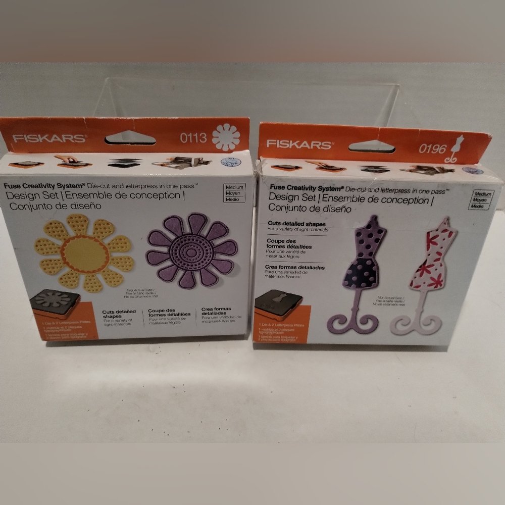 Fiskars Fuse Creativity System | Die-cut & Letterpress Design Set 0113 & 0196